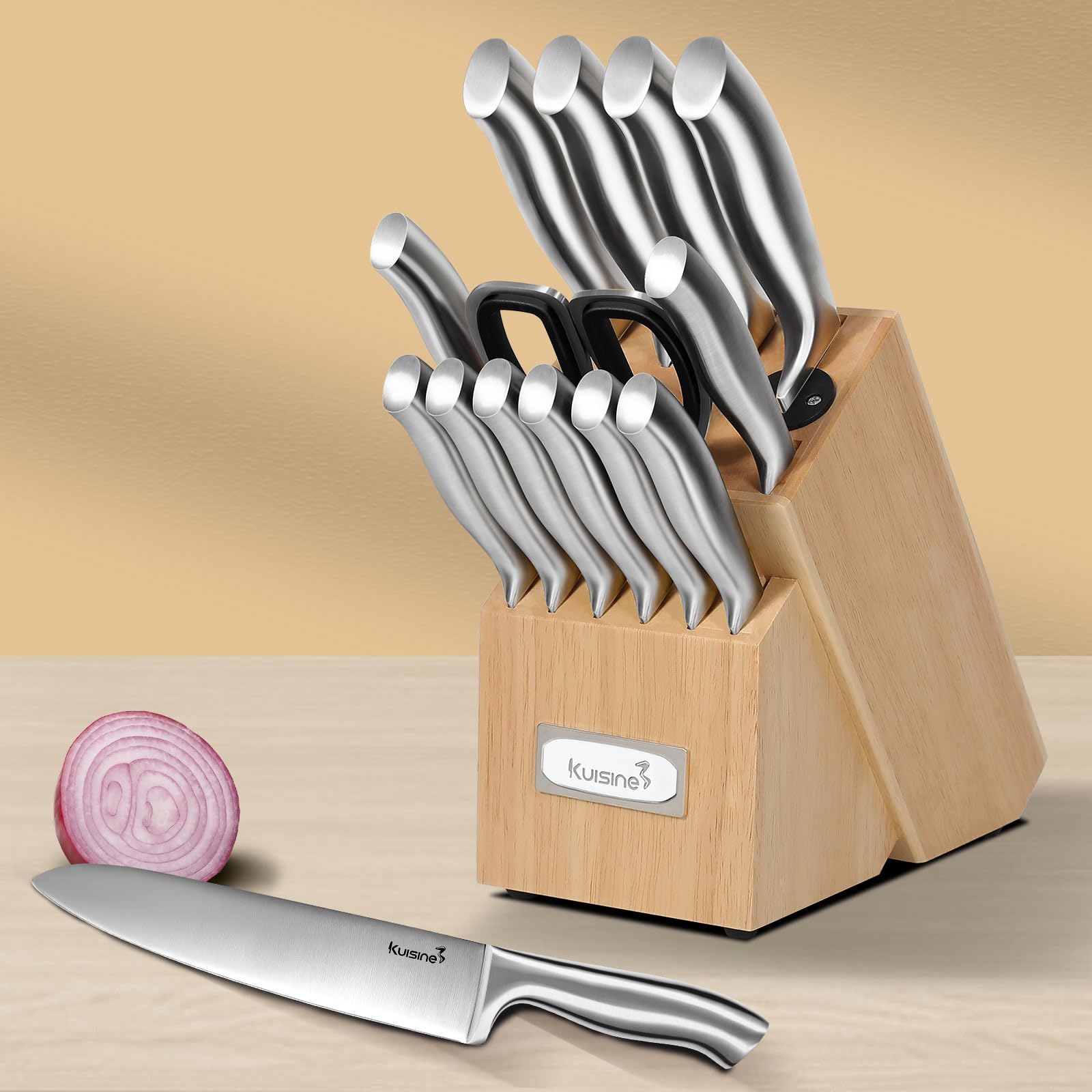 KUISINE: cuchillo para rebanar 8 pulgadas ideal para cortar carnes y verduras