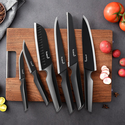 KUISINE cuchillo pelar 3.5 pulgadas, precisión para pelar y desvenar frutas.