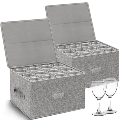 Kukikan: caja de almacenamiento para copas de vino, protección duradera para mudanzas.