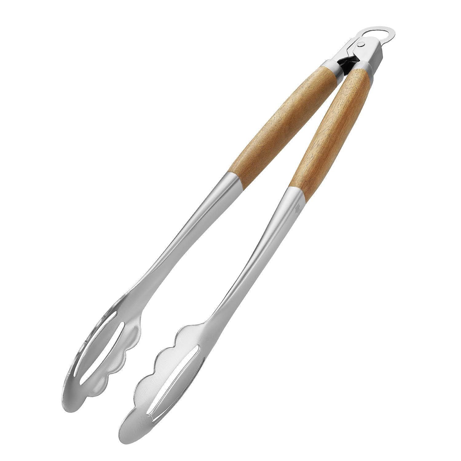 KULUNER pinzas barbacoa de acero inoxidable con mango de acacia, agarre cómodo
