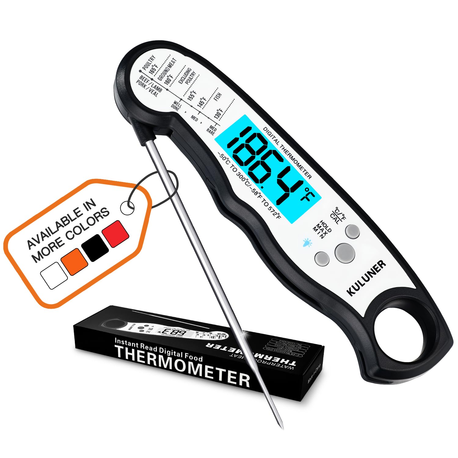 KULUNER TP-01 con pantalla legible para lecturas rápidas en cocina