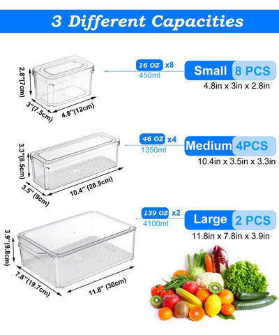 KUMD material sin BPA, contenedor alimentario transparente