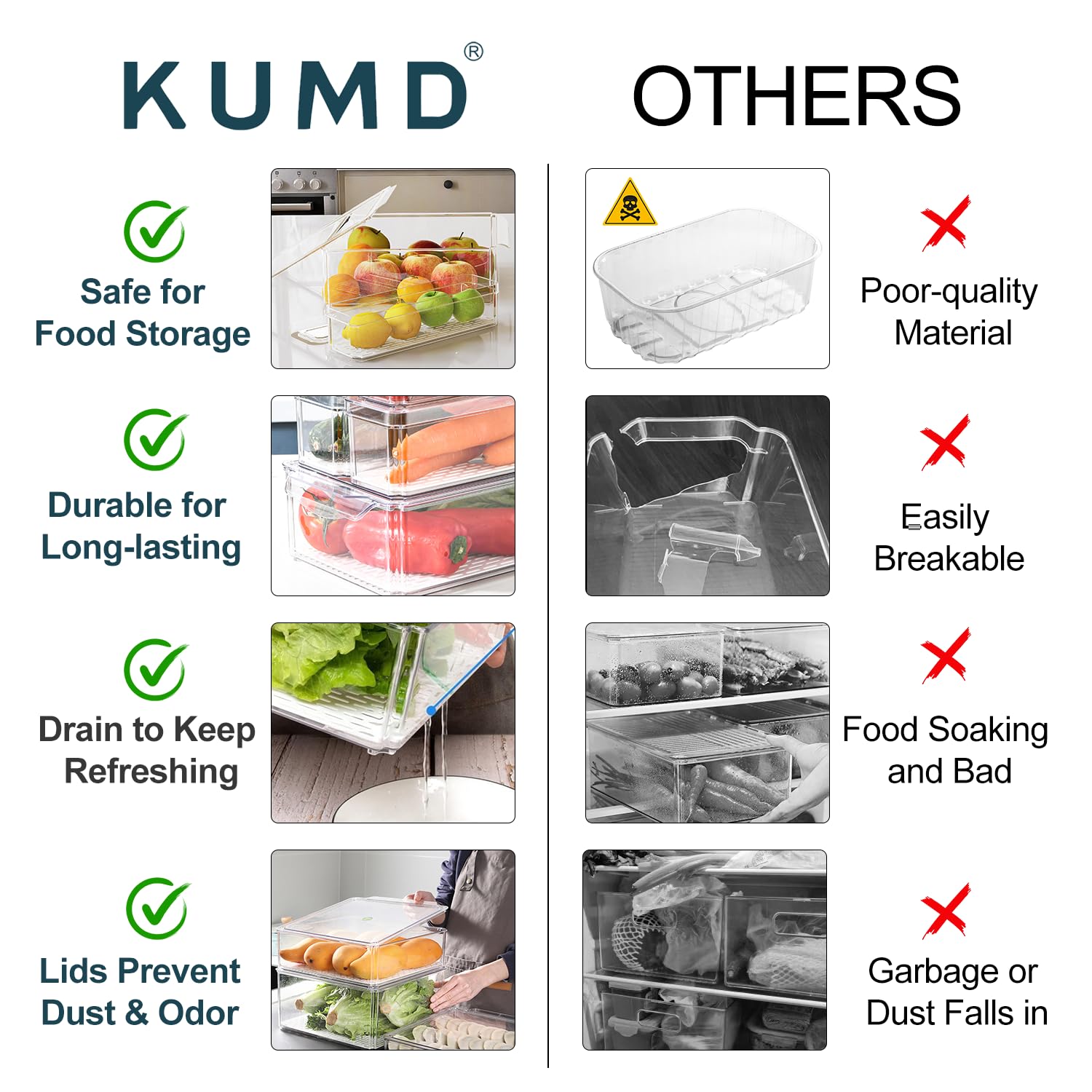 KUMD uso compatible con nevera y congelador