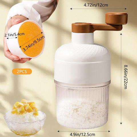 KUMET rallador de hielo manual, lama de acero inoxidable para mayor durabilidad.