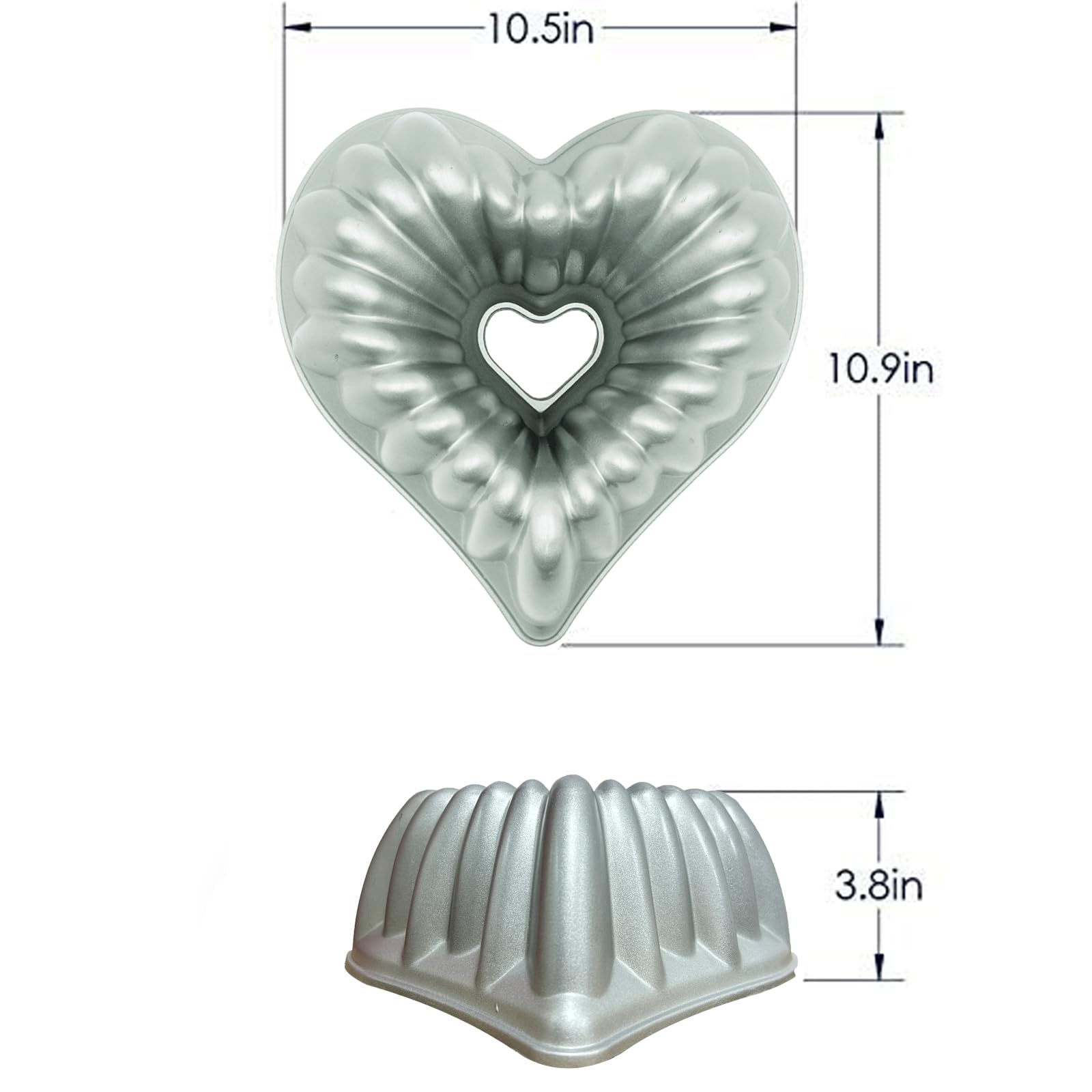 Kundalini molde corazón antiadherente, desmolde seguro y limpieza sencilla.