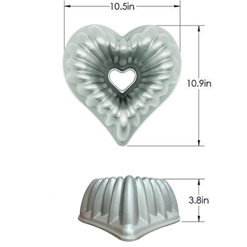 Kundalini molde corazón antiadherente, desmolde seguro y limpieza sencilla.