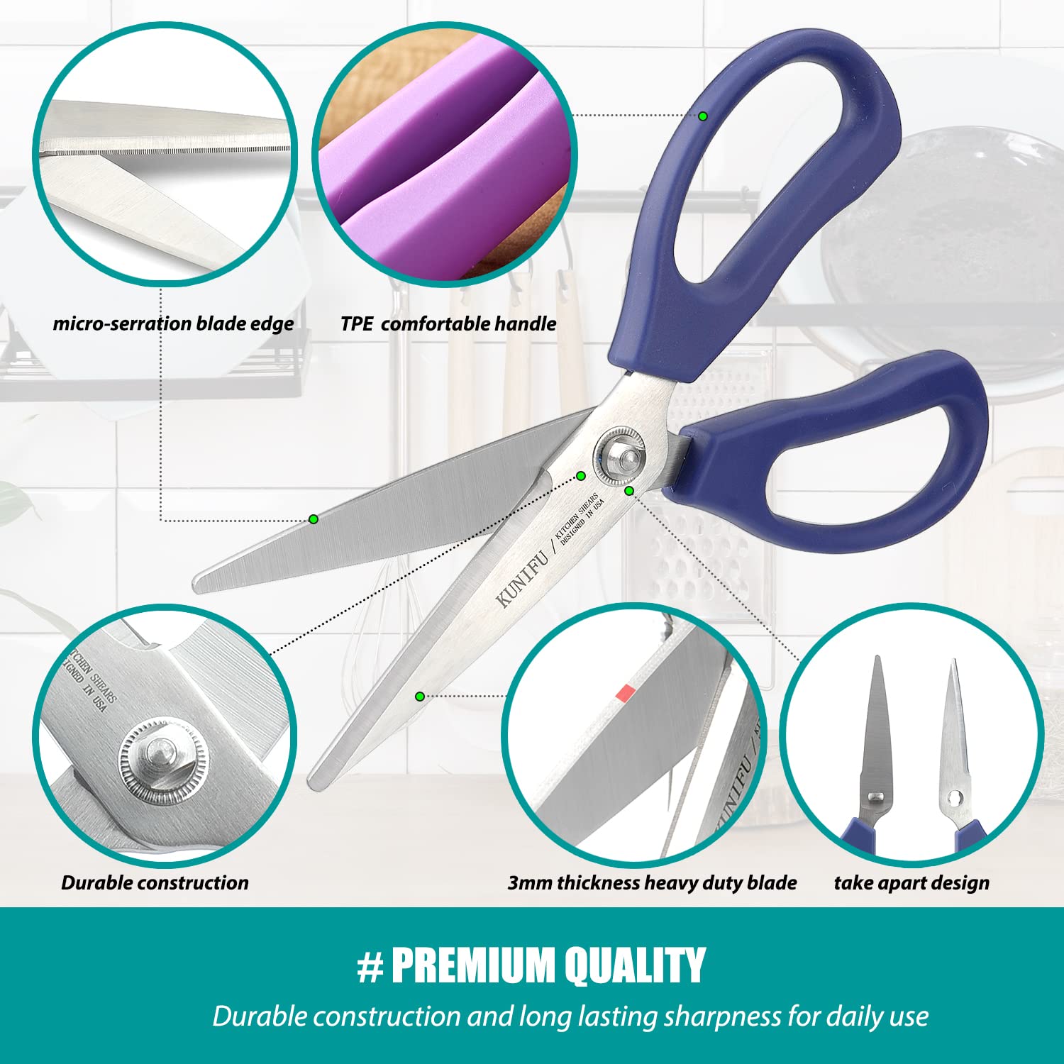 Hojas KUNIFU de 3 mm en acero inoxidable para cortes precisos