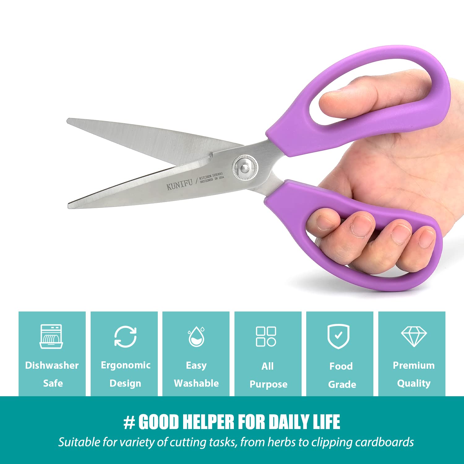 Tijeras KUNIFU aptas para lavavajillas, limpieza rápida