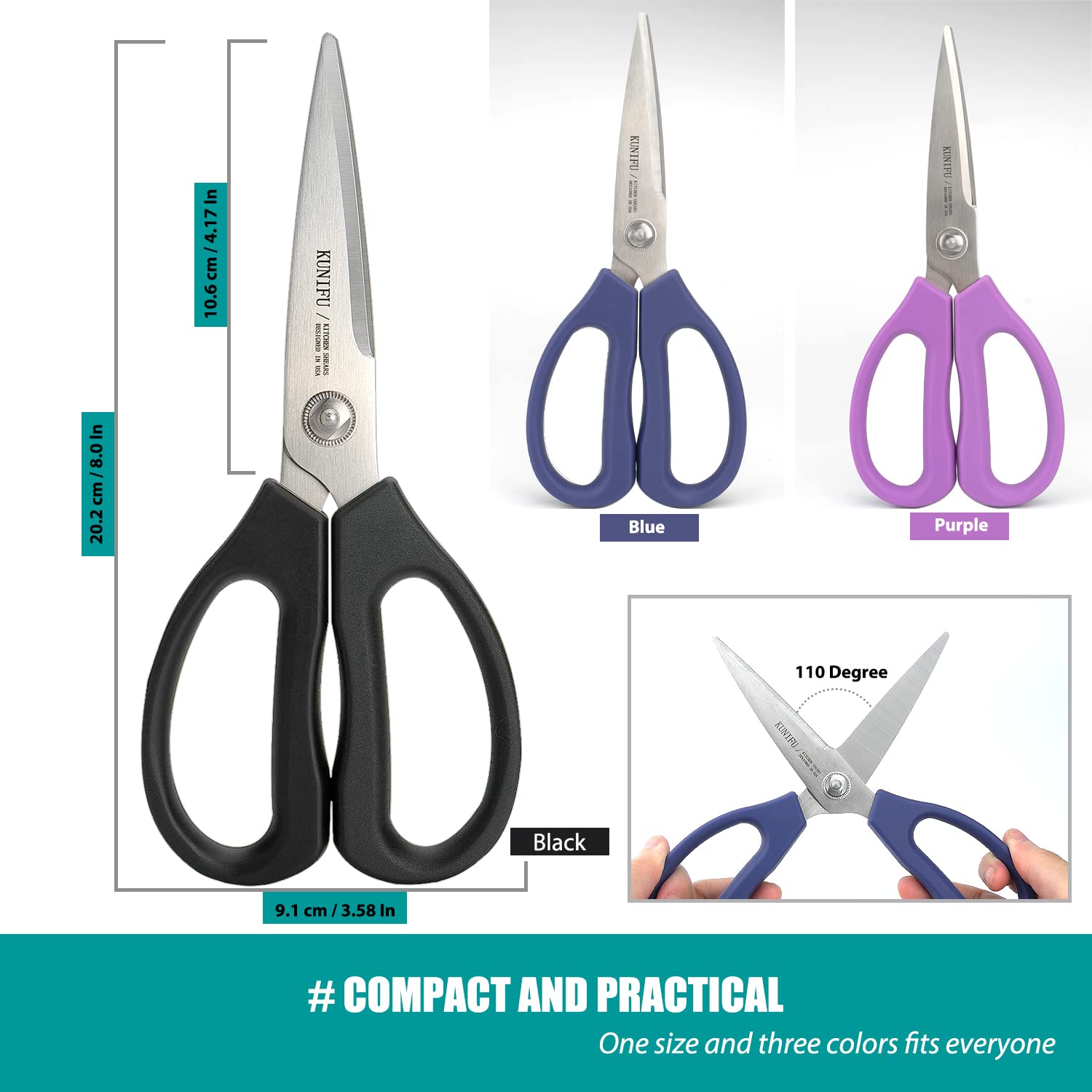 Tijeras KUNIFU multiusos herramienta versátil para cocina y hogar