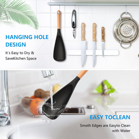 Diseño moderno Kunovo con mango de madera, complemento perfecto para cocinas contemporáneas.