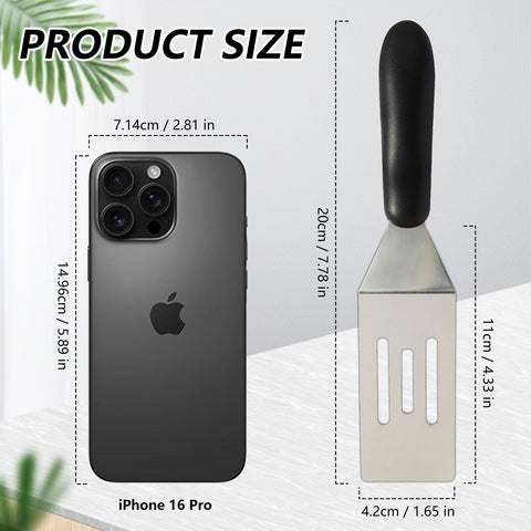 Espátula mini de metal Kunovo apta para lavavajillas y limpieza fácil.