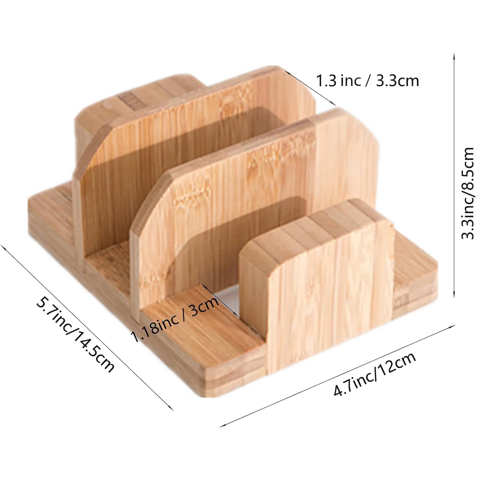 Kunovo soporte compacto para tapas y tablas en bambú, ideal para cocinas pequeñas.