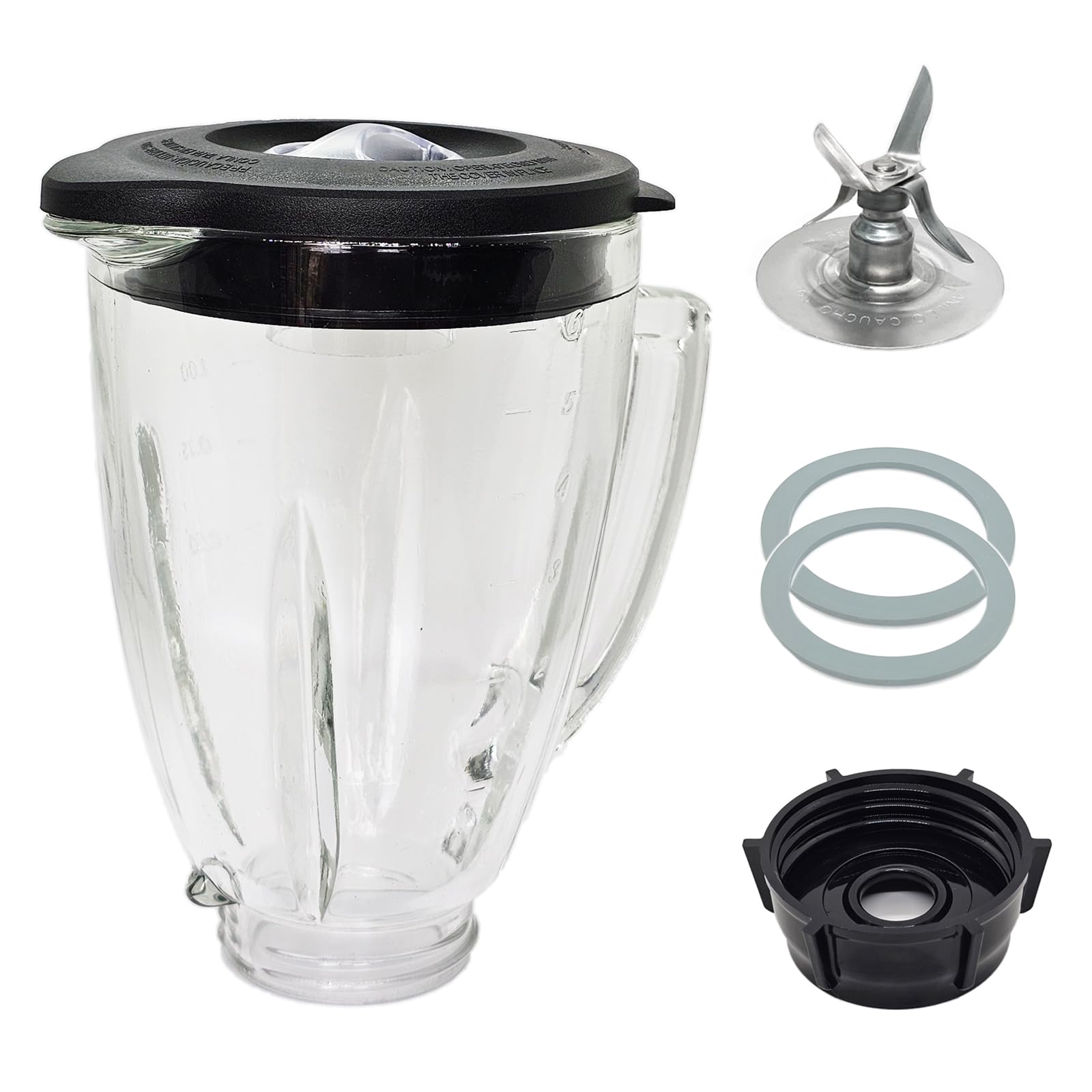 Kuntorie jarra de vidrio de 6 tazas para licuadora, ideal para batidos cremosos.