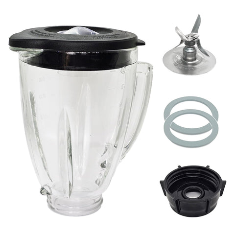 Kuntorie jarra de vidrio de 6 tazas para licuadora, ideal para batidos cremosos.