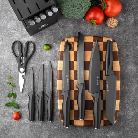 KUNYUAN cuchillo santoku 7 pulgadas, versátil para picado y verduras