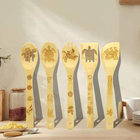 Kupnos delantal de cocina con tortuga, bolsillos amplios para teléfono y recetas.