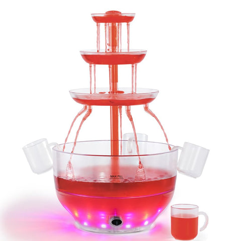 Kusini fuente de bebidas 3 niveles iluminada para fiestas