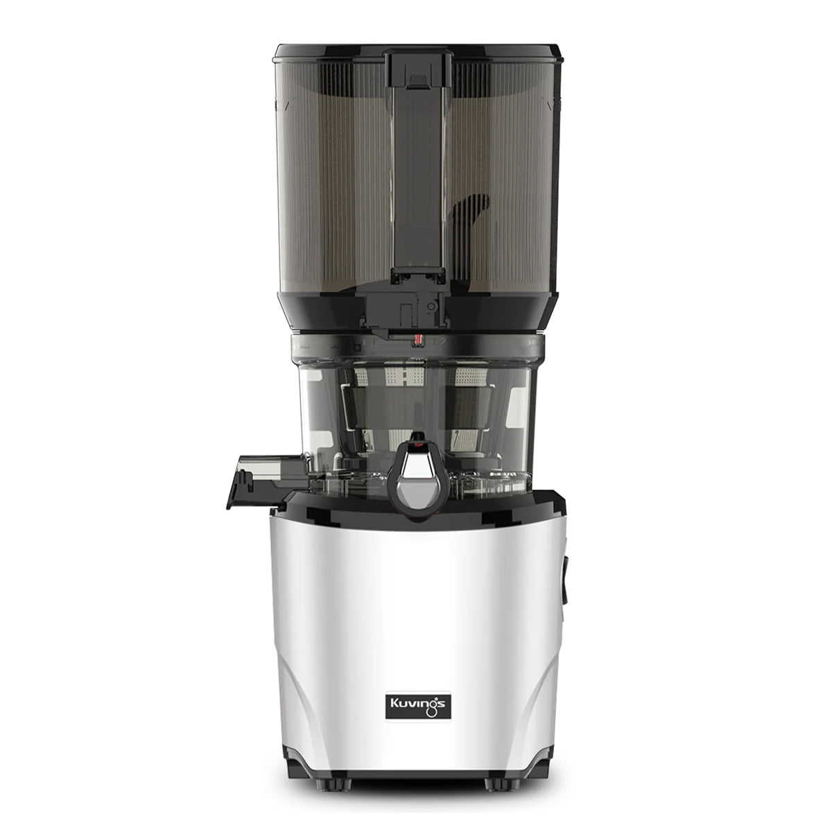Kuvings Auto10 frente del exprimidor plateado para jugos frescos
