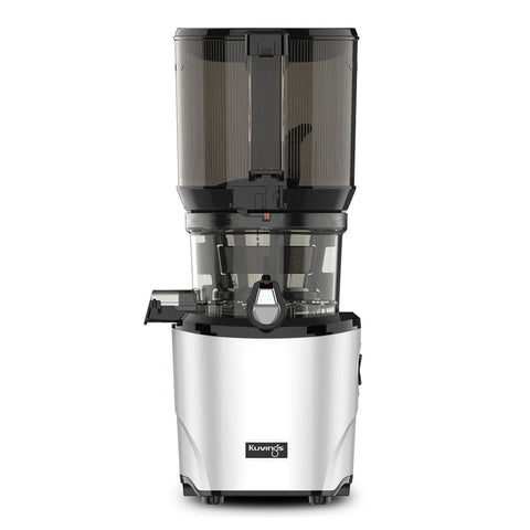 Kuvings Auto10 frente del exprimidor plateado para jugos frescos