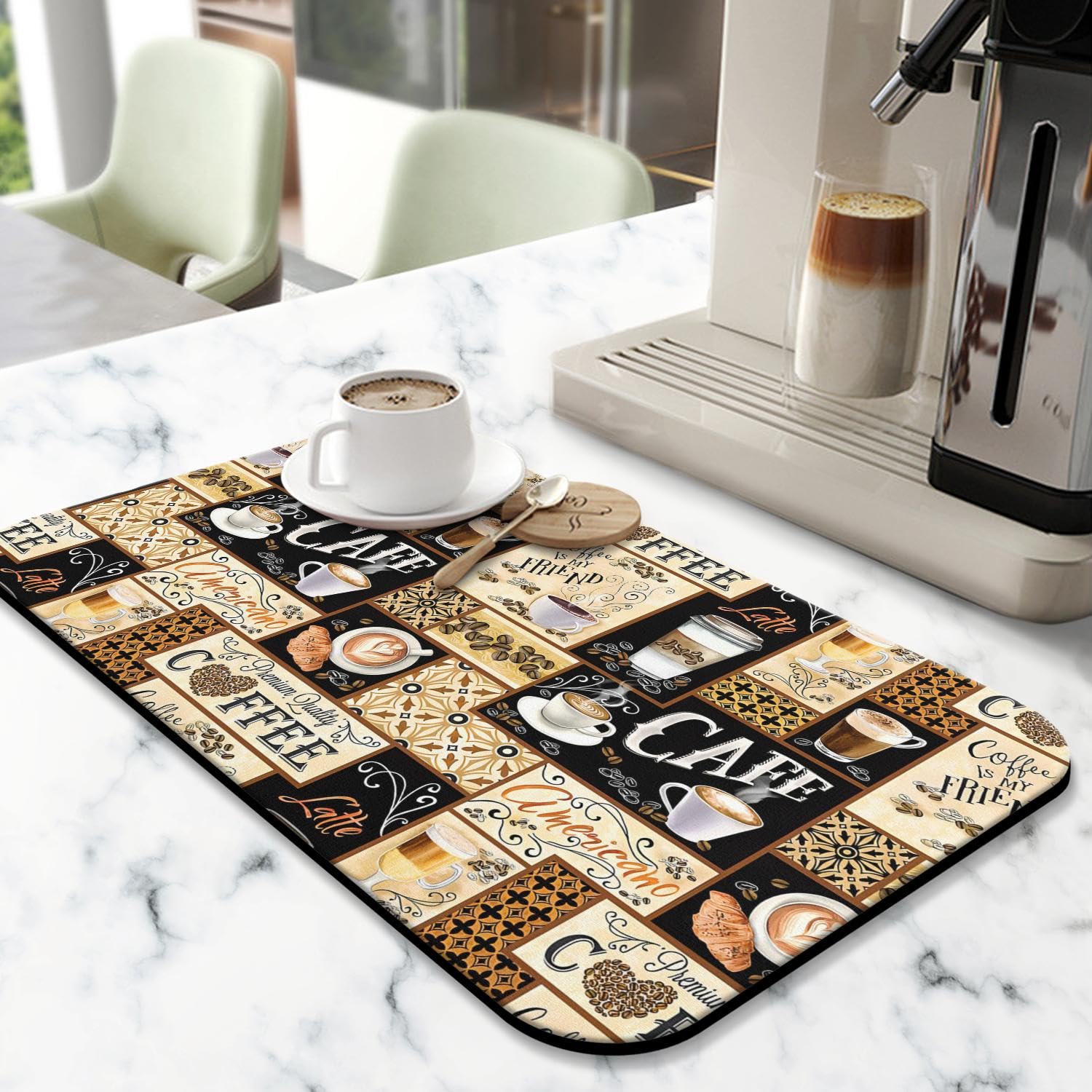 Kuyig Home Mat bar cafe antideslizante para encimeras seguras.