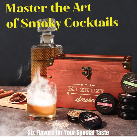 KUZKUZY Conjunto de Ahumado para Cócteles: astillas roble, aromas intensos