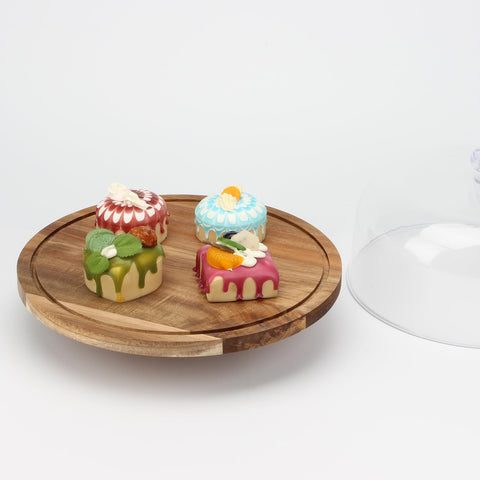 KVMORZE cubre-postres acrilico 11pulgadas facilita un servicio elegante.