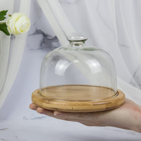 Domo para fiestas con vidrio KVMORZE, añade toque elegante a la mesa.