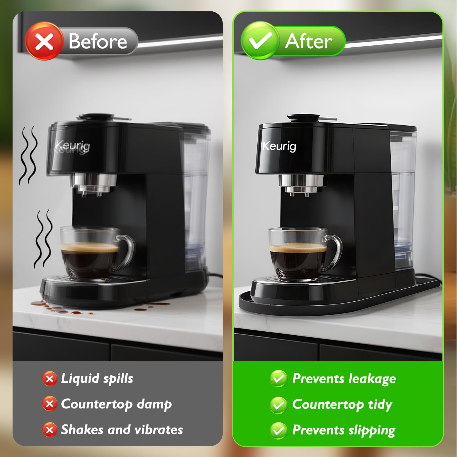 KVRG base silicona cafetera evita salpicaduras y derrames