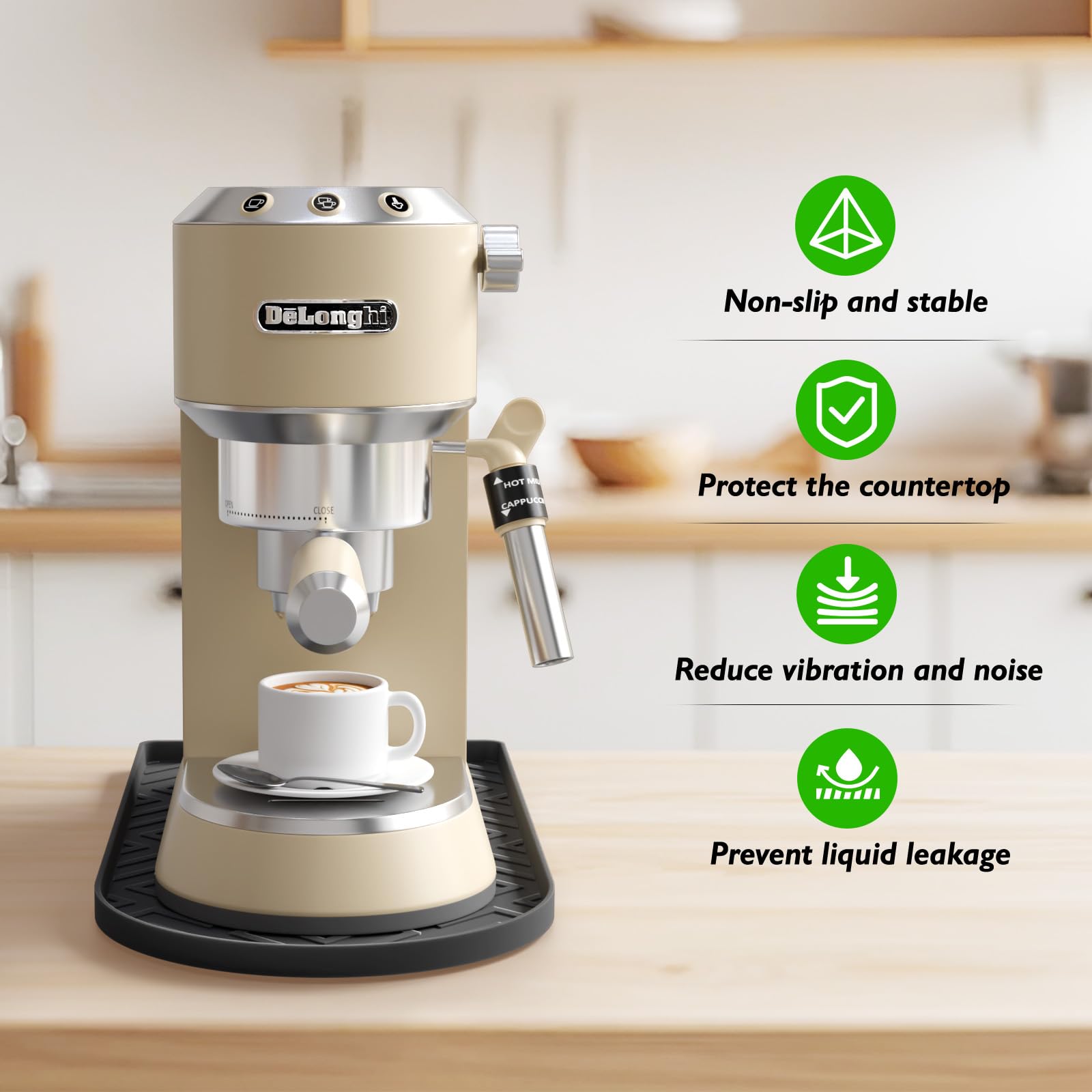 KVRG base de silicona para cafetera protege encimera del calor