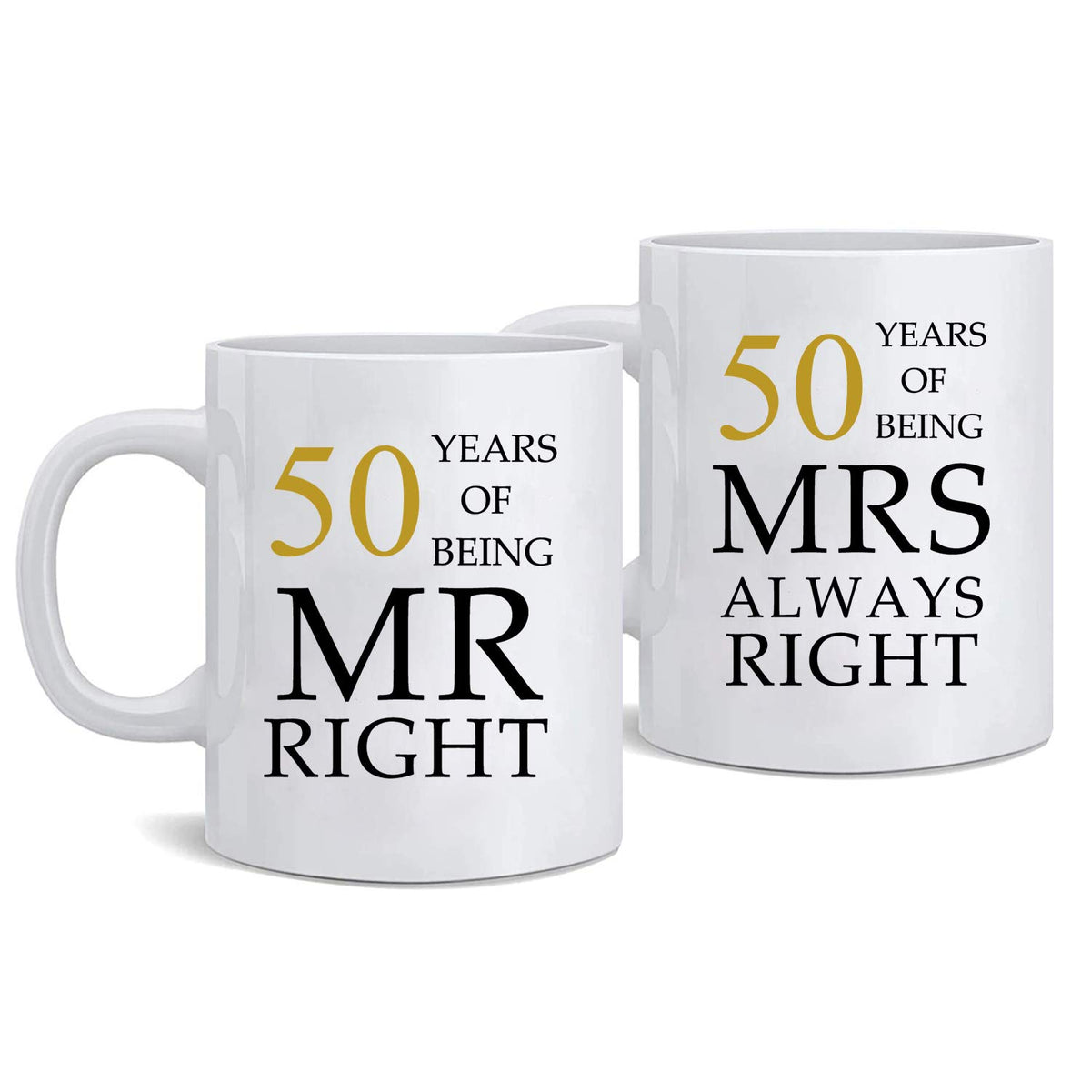 Taza Kwieema 50 aniversario para parejas, ideal para café diario.