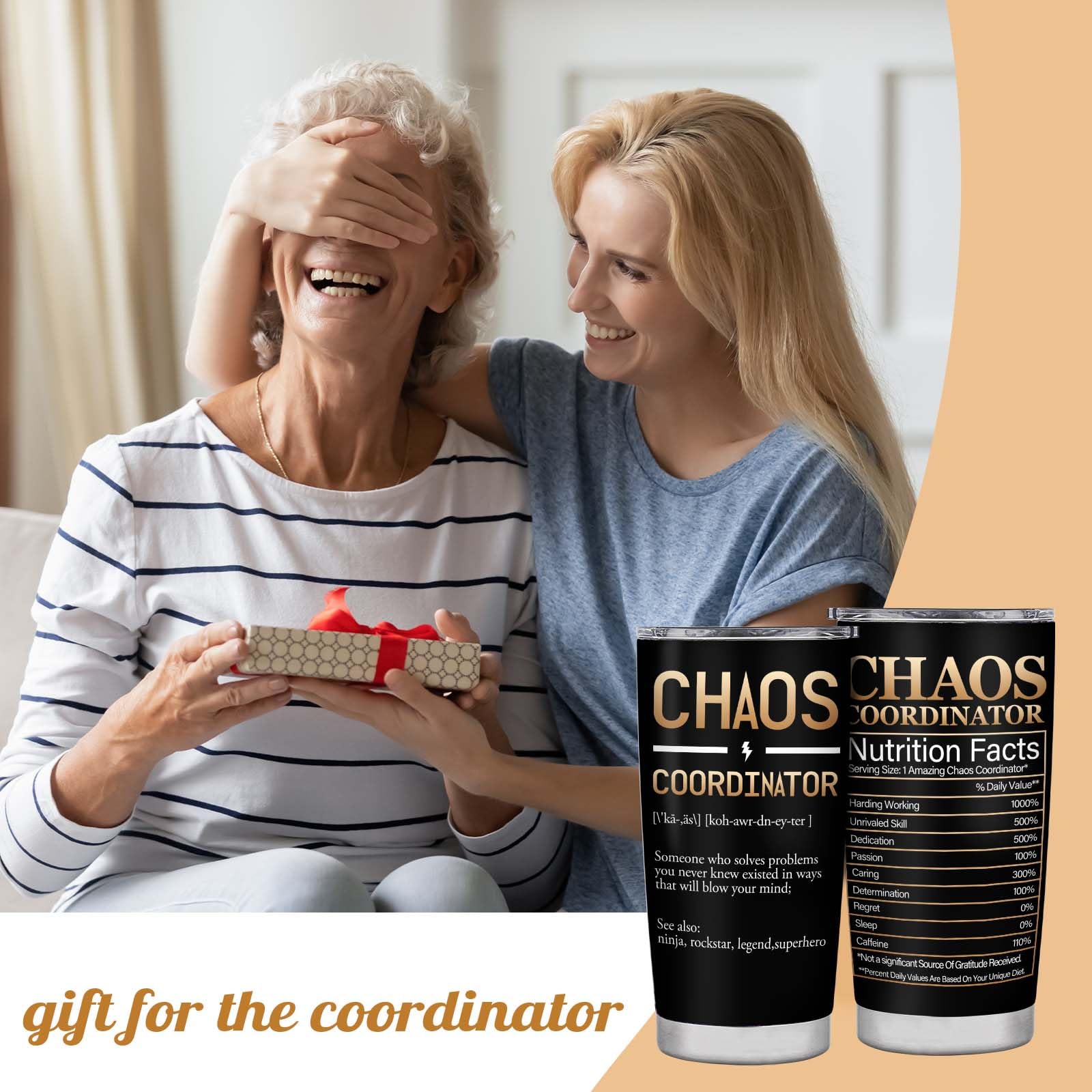 Kwsnatel Vaso térmico Chaos Coordinator diseño único para regalo.