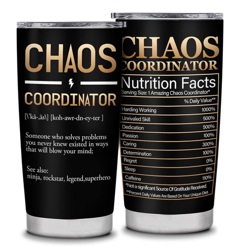 Kwsnatel Vaso térmico Chaos Coordinator con diseño ergonómico para oficina.