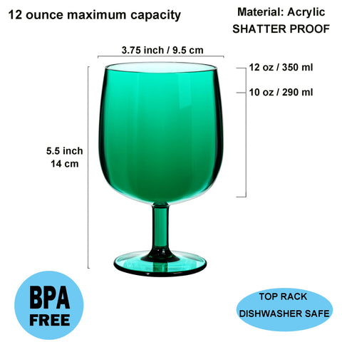 Conjunto multicolor de copas acrílicas KX-WARE, ideal para entretenimiento.