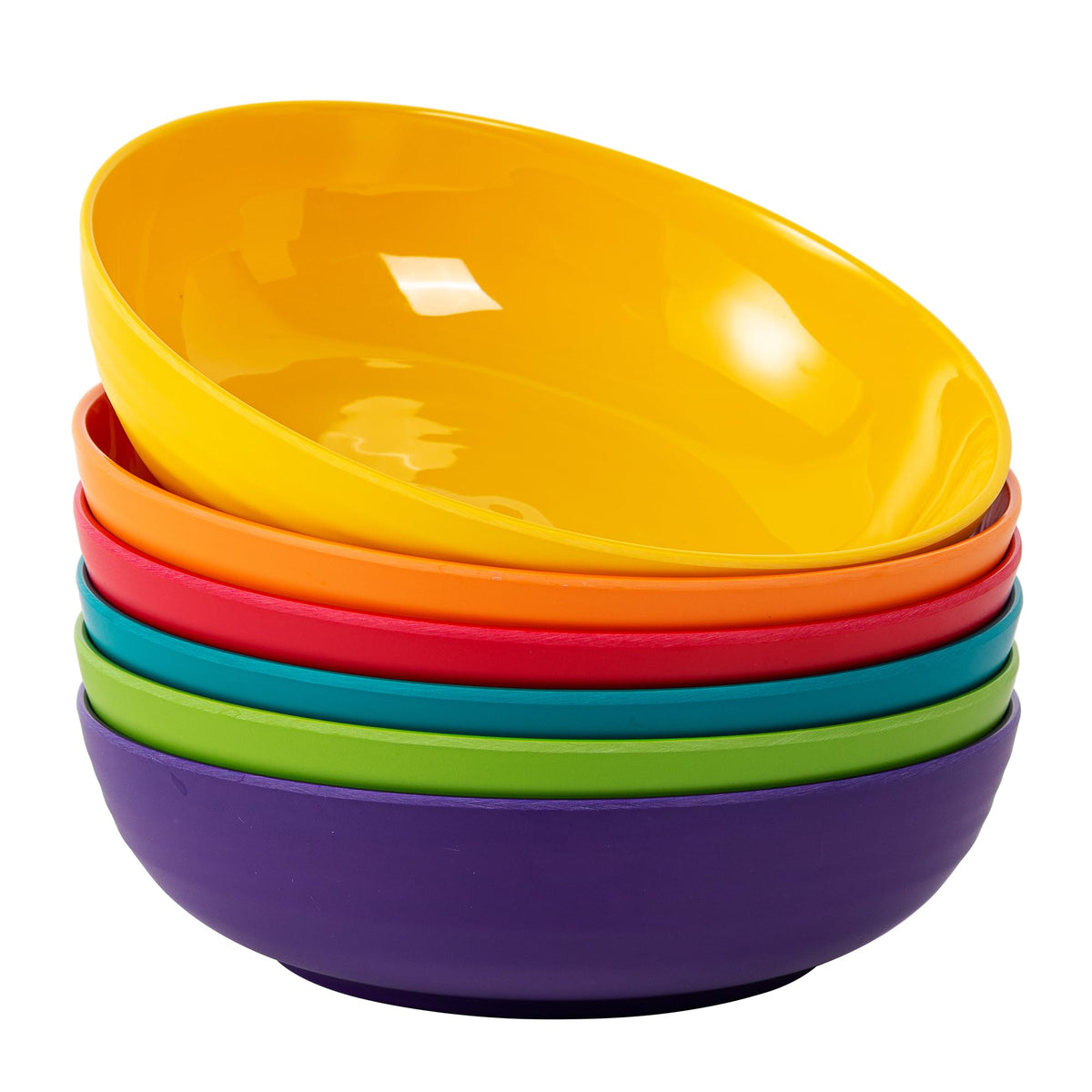 KX-WARE cuencos de melamina de 8 pulgadas coloridos, ideales para ensaladas y pastas.