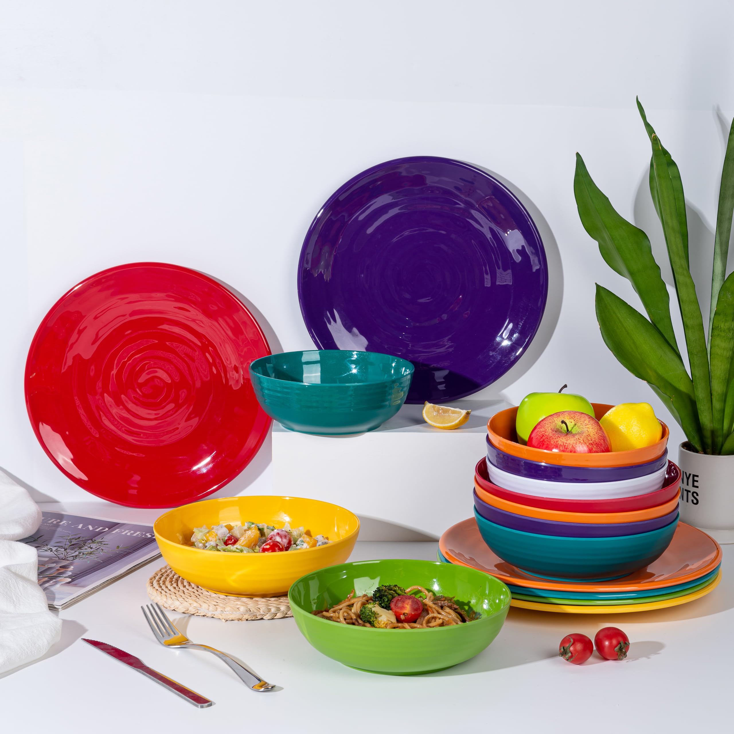 KX-WARE cuencos para interior y exterior, fáciles de limpiar.