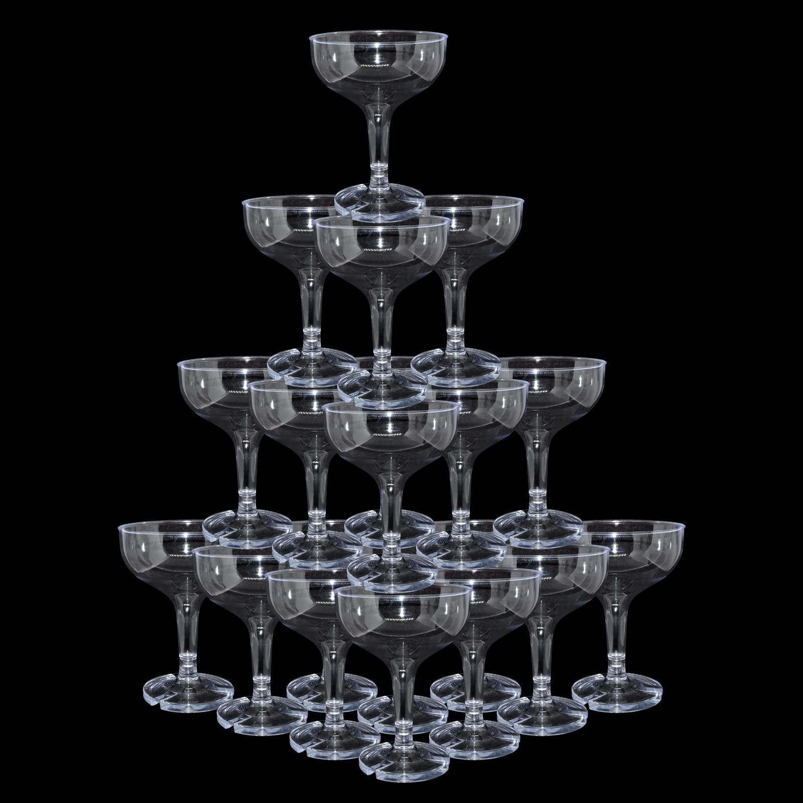 KYAPCK copas de champagne plástico 5 onzas con apariencia elegante para fiestas
