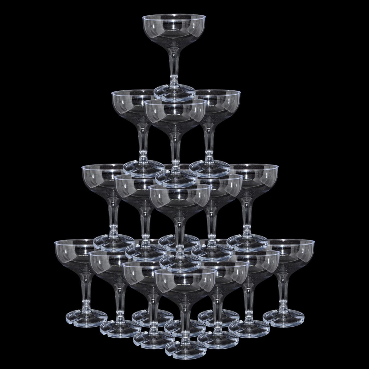 KYAPCK copas de champagne plástico 5 onzas con apariencia elegante para fiestas