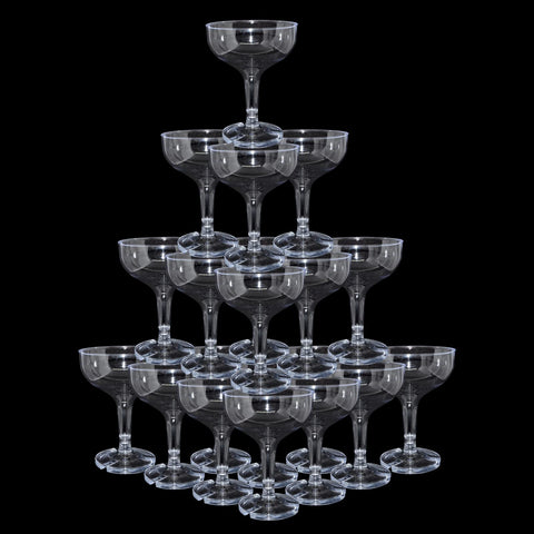 KYAPCK copas de champagne plástico 5 onzas con apariencia elegante para fiestas