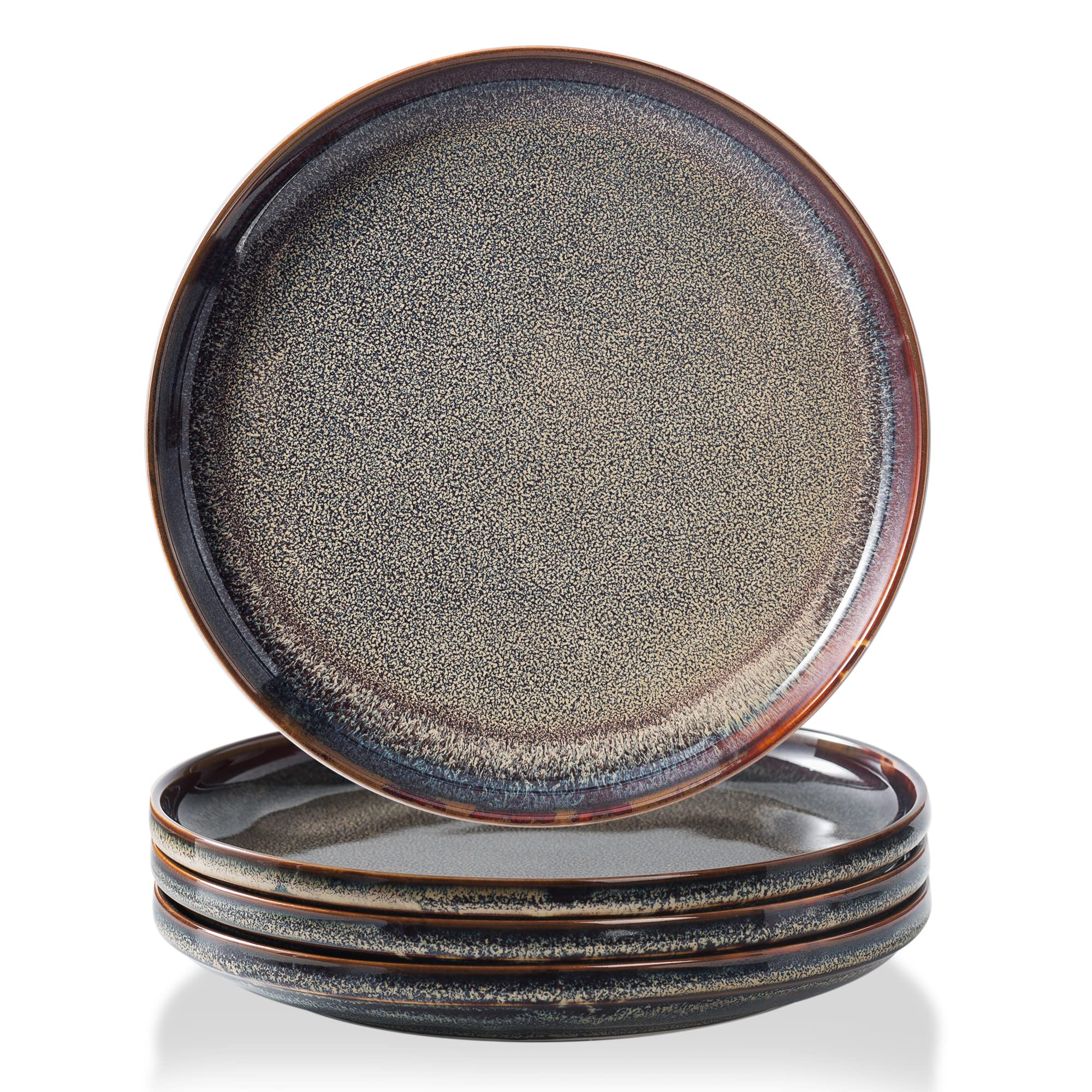 KYBSCZ plato de cena cerámico de 10 pulgadas, elegante y resistente para uso diario.