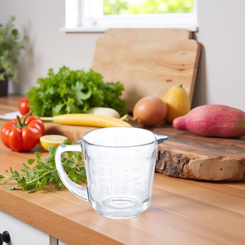 KYDLLF taza medidora para zurdos, diseño ergonómico y lectura cómoda