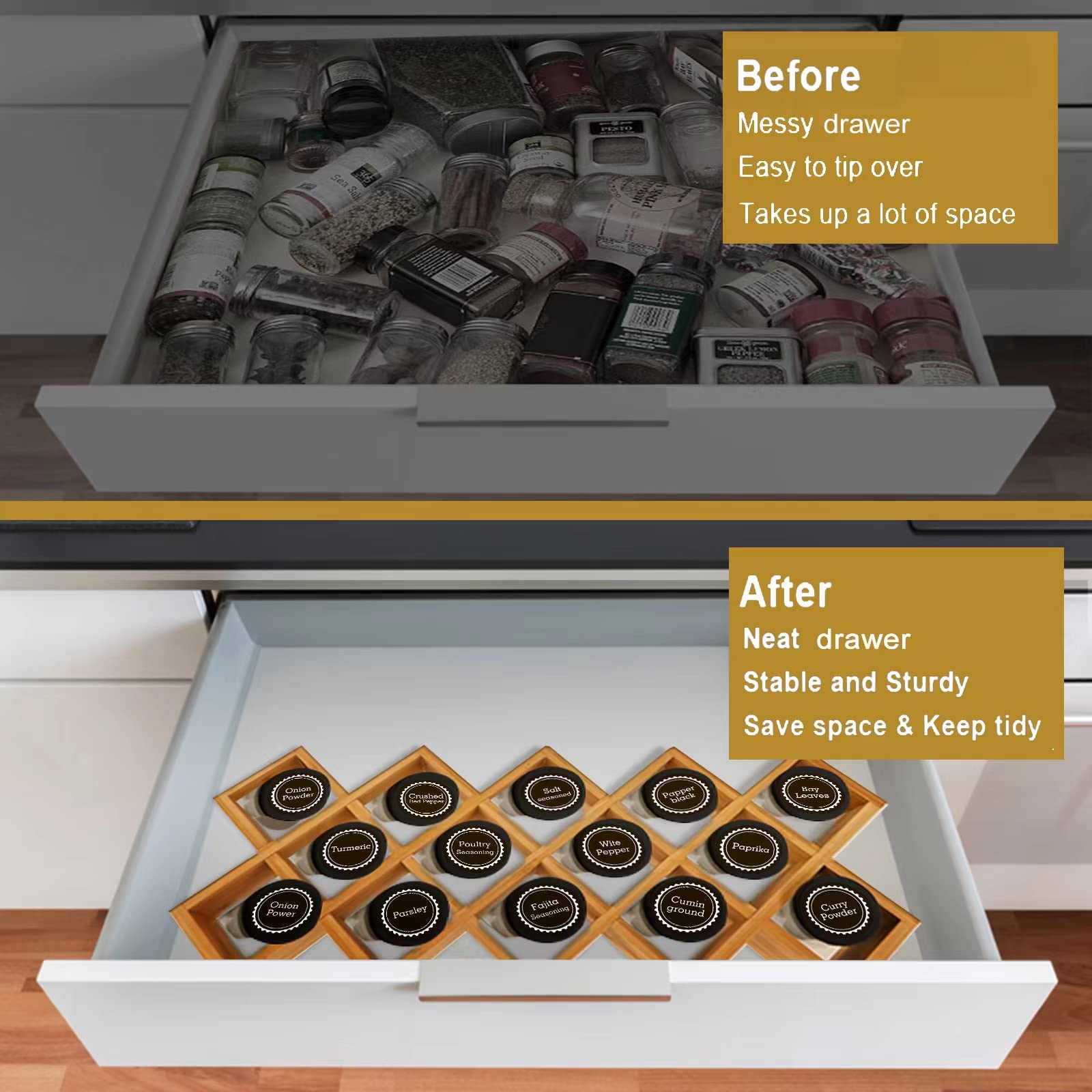 Kylinbigda distribución eficiente condimentos, cocina más organizada al alcance.