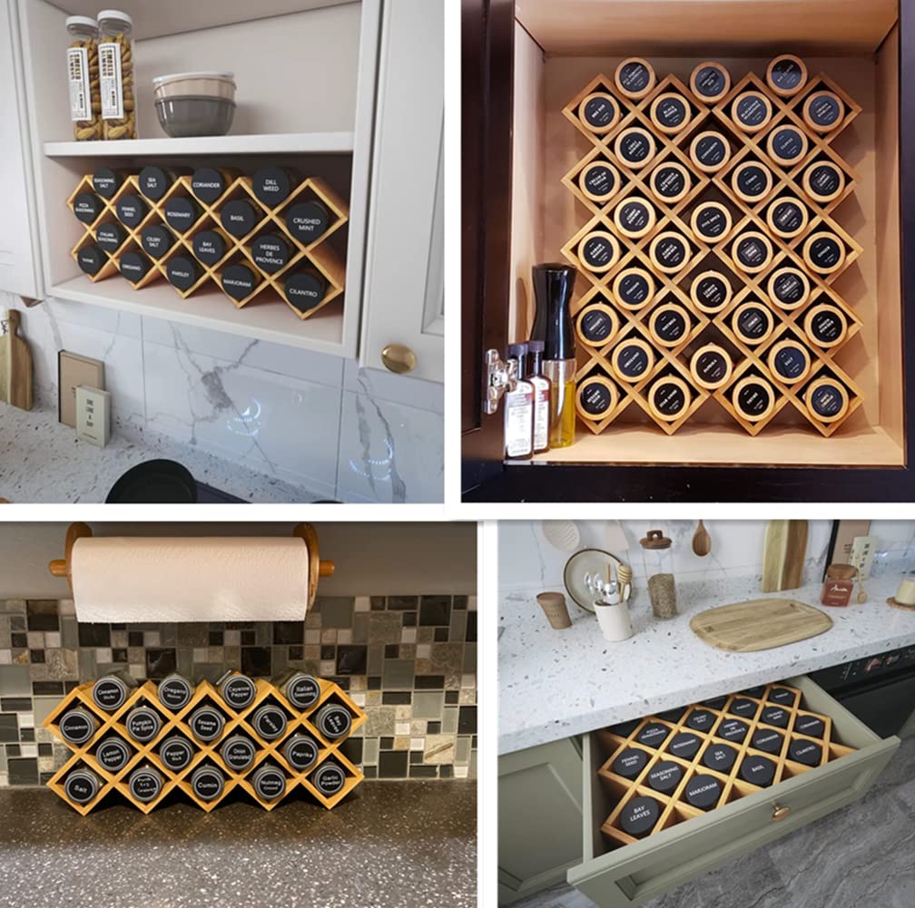 Kylinbigda organizador encimera especias, diseño práctico para cocinar.
