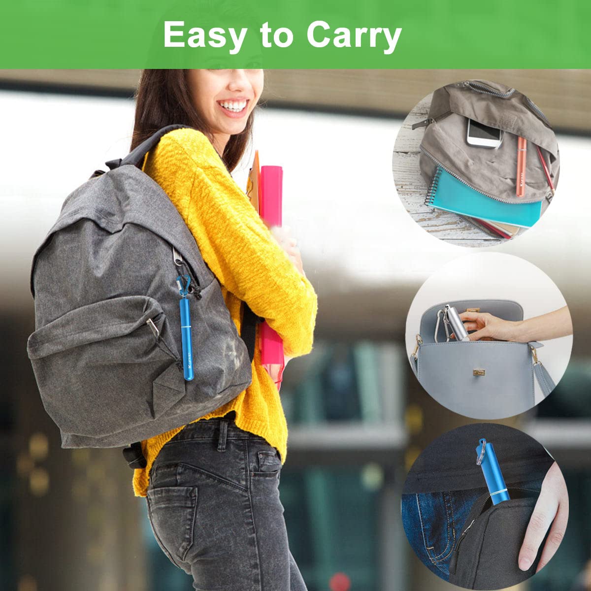 Estuche portátil Kynup para pajitas, ideal para viaje.