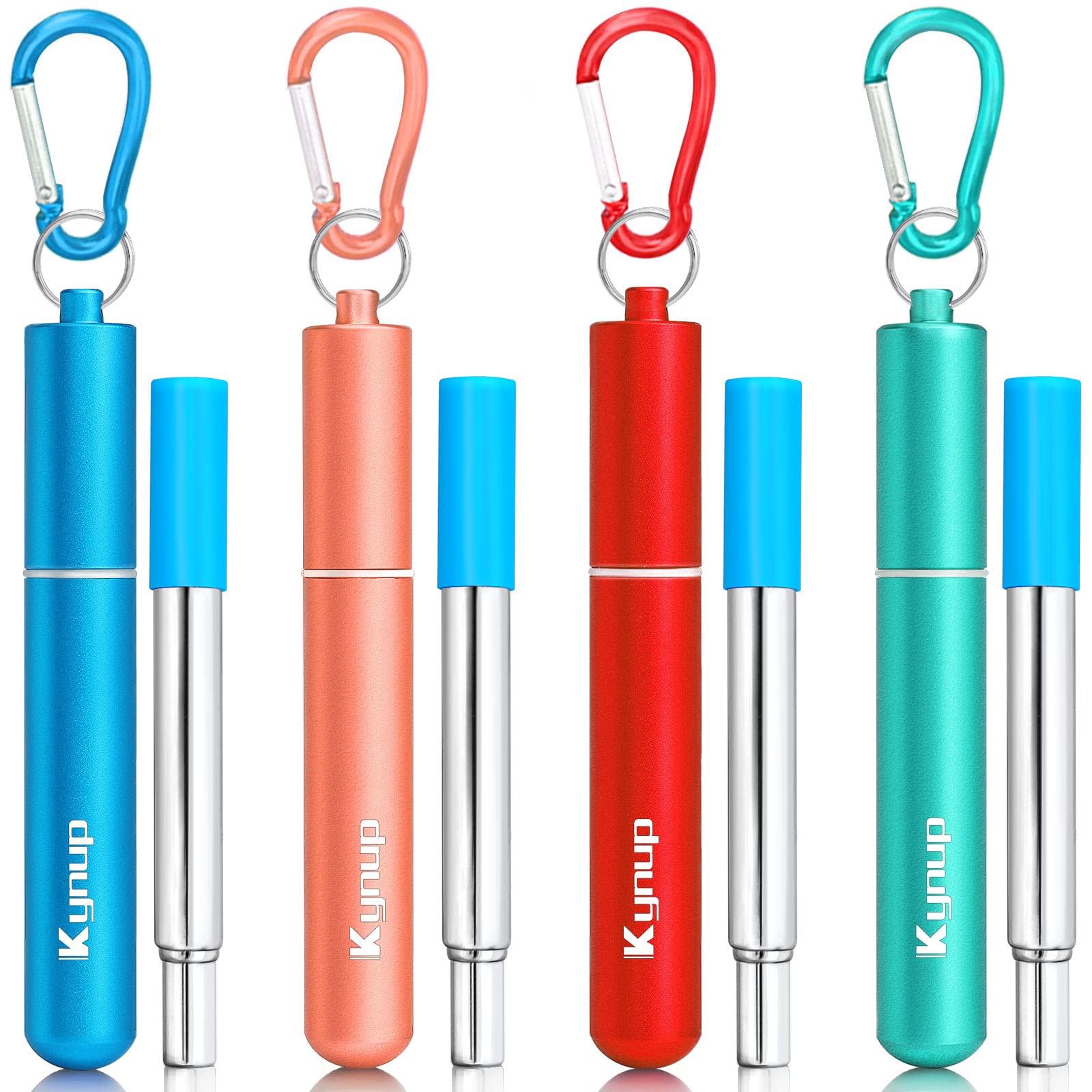 Kynup pajitas de acero inoxidable reutilizables para uso diario y sostenible.