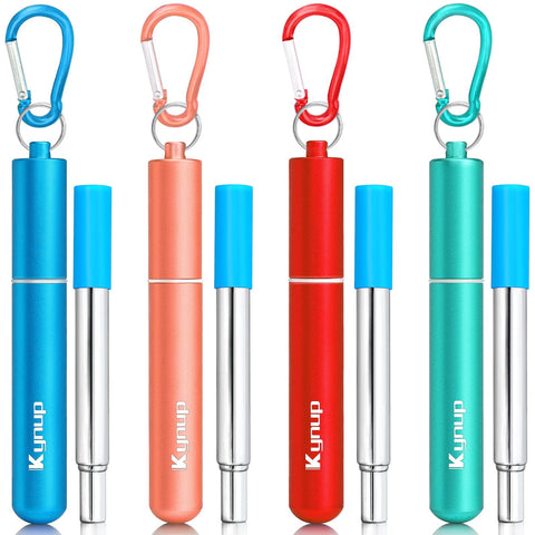 Kynup pajitas de acero inoxidable reutilizables para uso diario y sostenible.