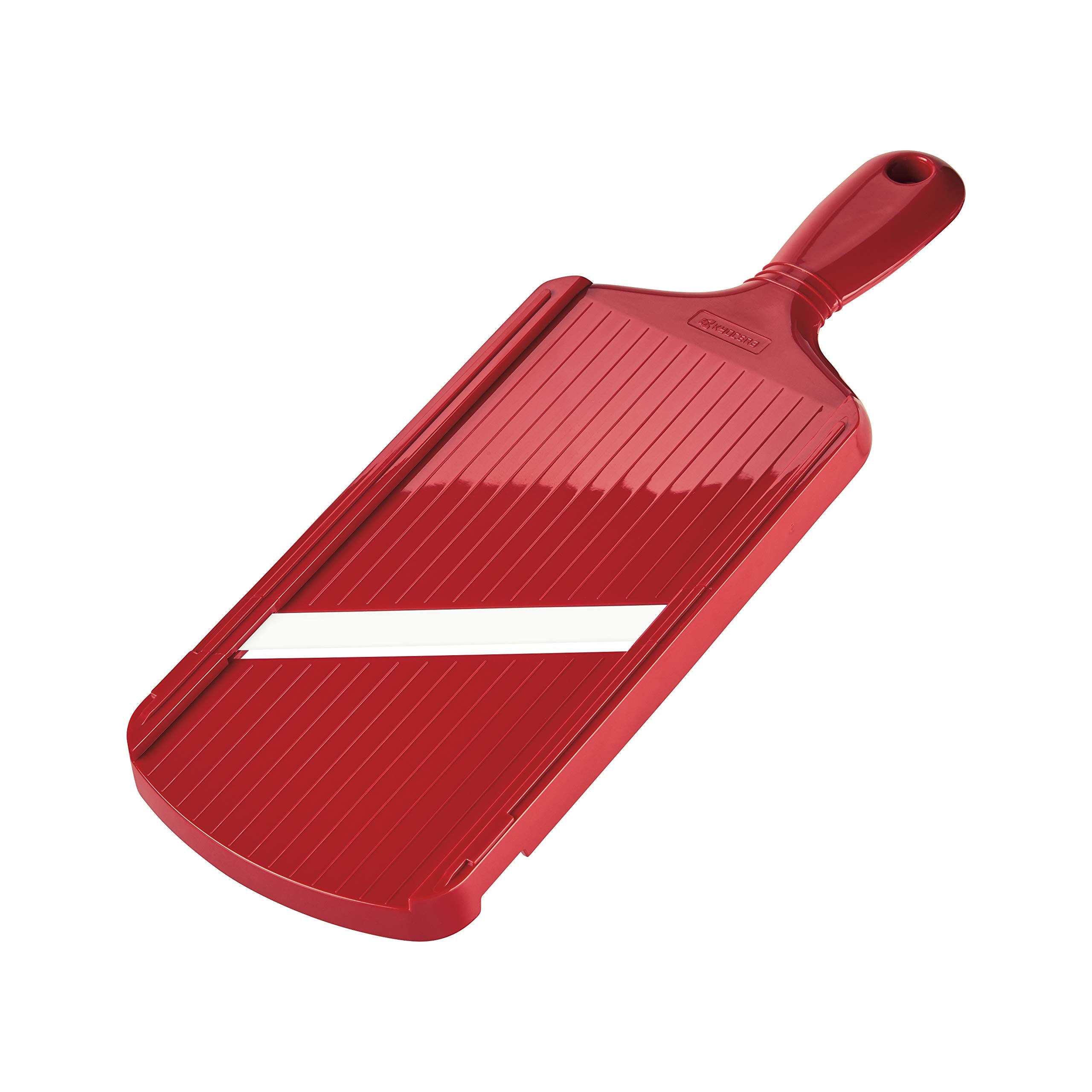 KYOCERA Mandolina cerámica con hoja doble, ideal para rebanadas uniformes.