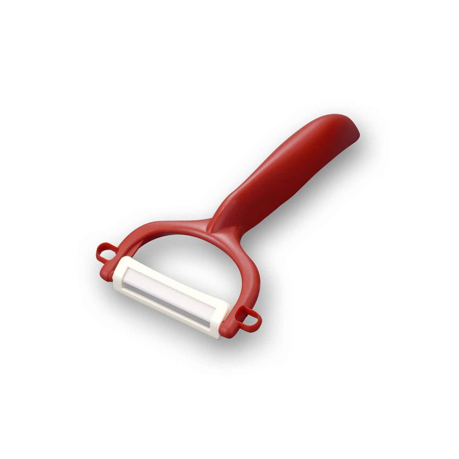 KYOCERA pelador cerámico horizontal y rojo con filo ultra afilado para frutas y verduras