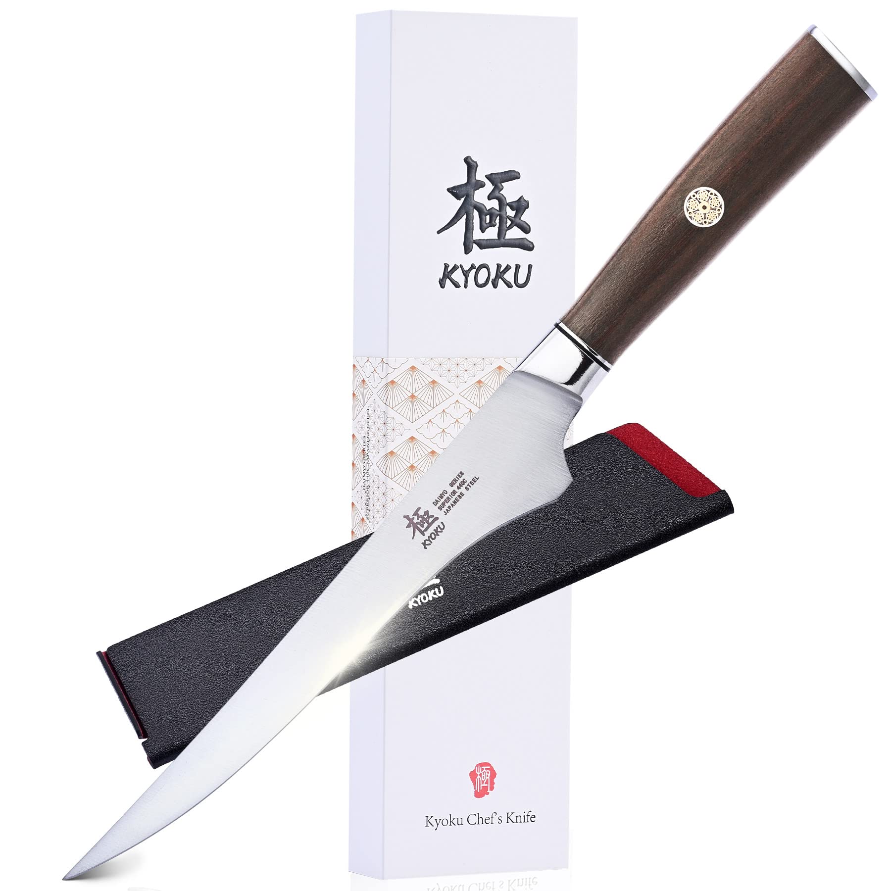 KYOKU Cuchillo deshuesar Daimyo, hoja de 6,5 pulgadas para cortes precisos.