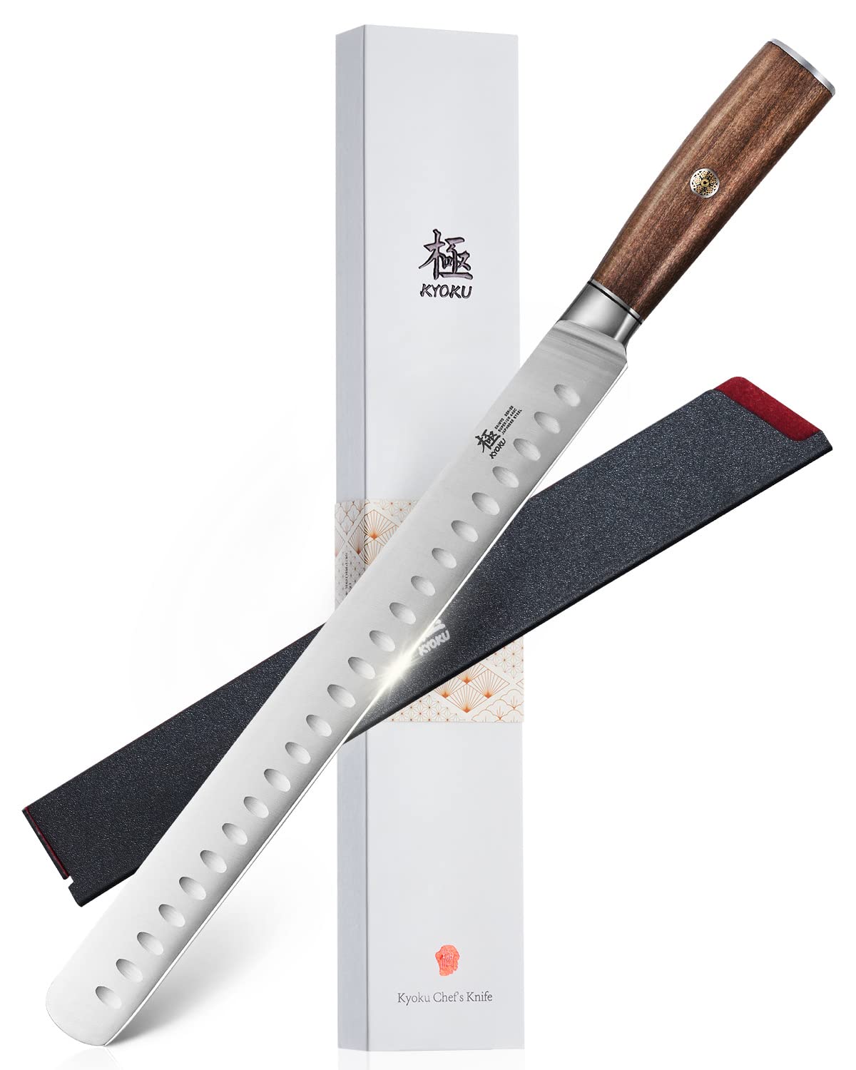 KYOKU Daimyo 12 pulgadas cuchillo de trinchar con hoja larga para cortes precisos