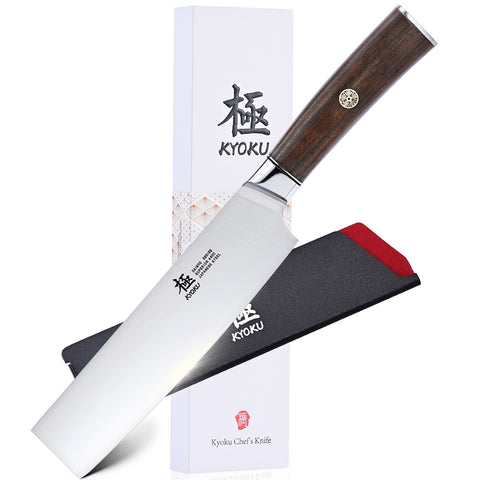 Cuchillo KYOKU Nakiri Daimyo de 7 pulgadas, hoja afilada para cortes precisos